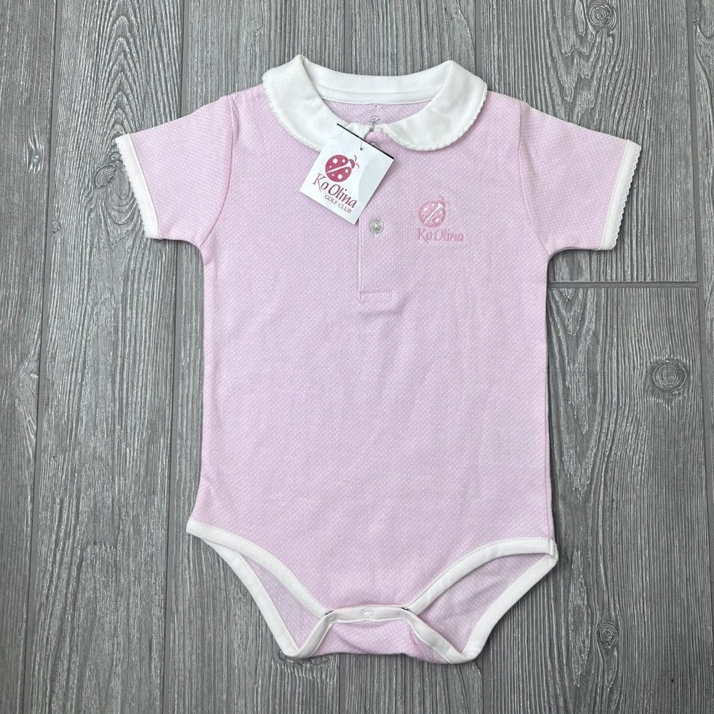 Fore Kids Ko Olina Golf Club Lady Bug Girl's One Piece Pink Pima Cotton 18-24M